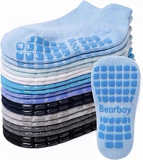Non-slip Toddler Cotton Crew Ankle Grip Socks for Baby Walking