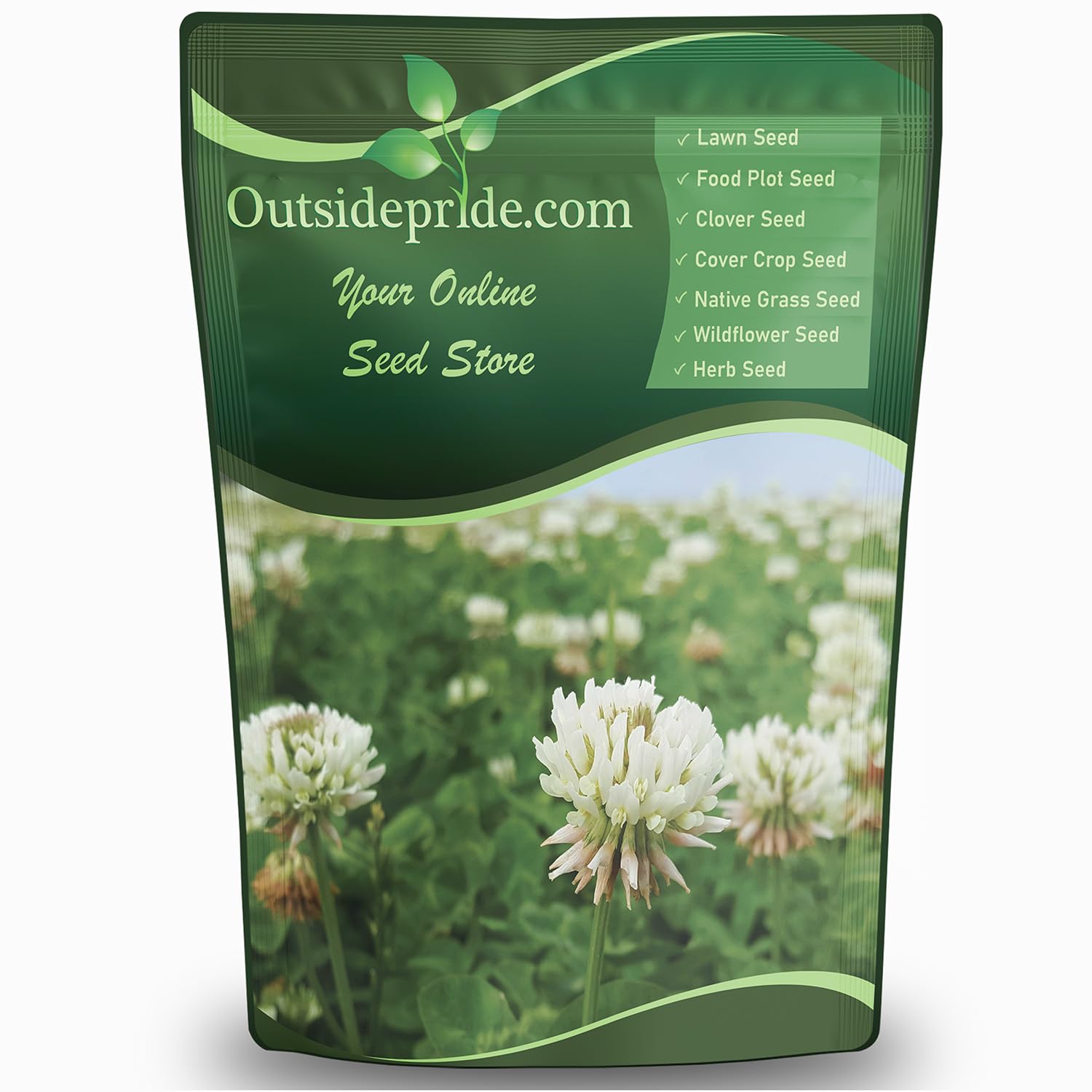 Outsidepride Perennial White Dutch Clover Seed - 2 lbs. Nitrocoated, Inoculated 