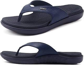 KuaiLu Women's Orthotic Arch Support Flip Flops Yoga Mat Thong Sandals