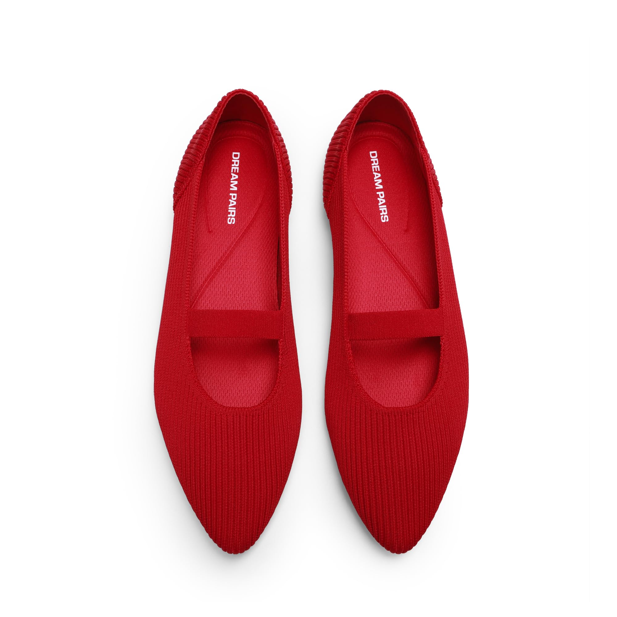 DREAM PAIRS Women's Pointed Toe Ballet Shoes Comfortable Stylish Office Work Mar