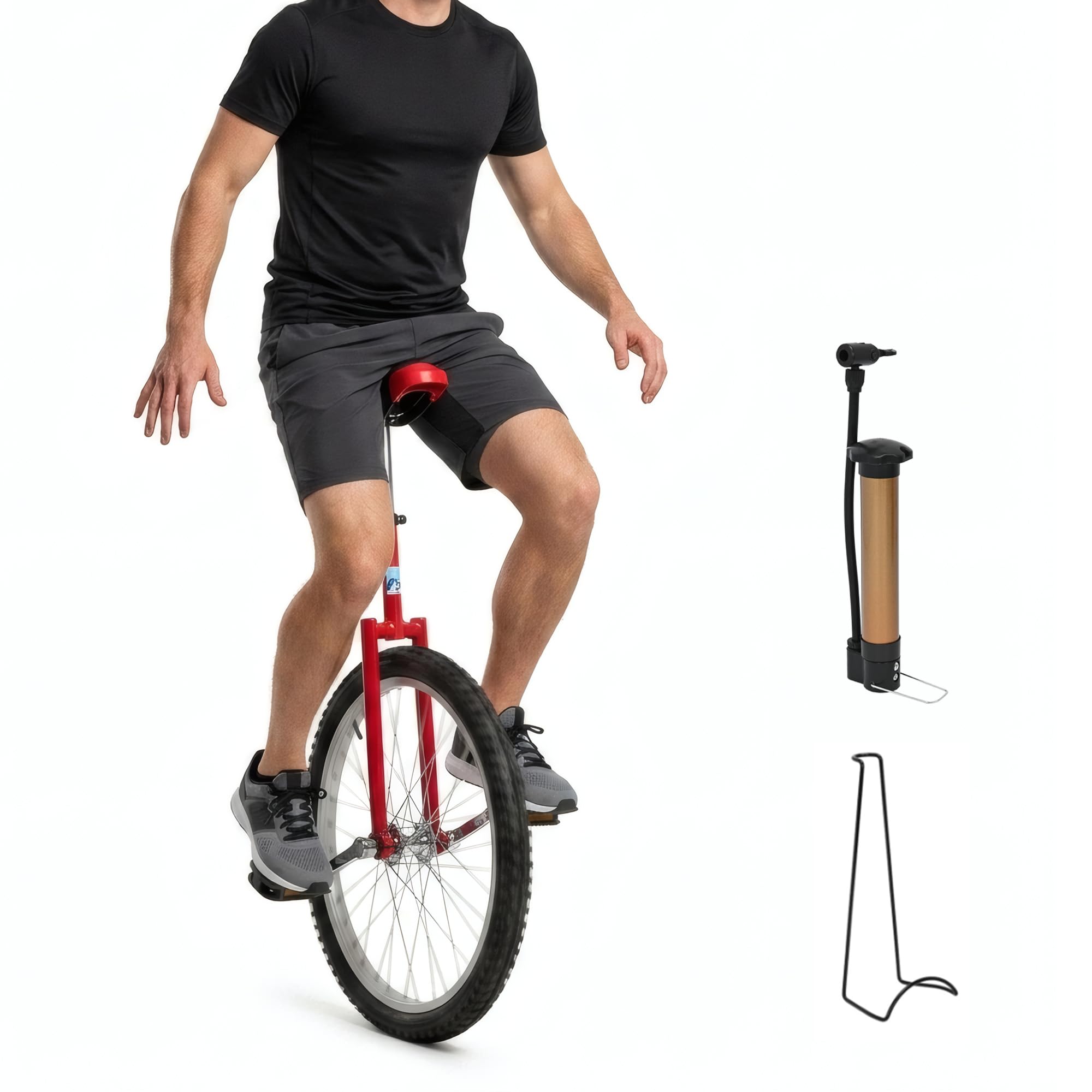 Nisorpa 20" Inch Unicycle with Stand and Anti-Skid Pedal, Height Adjustable Outd