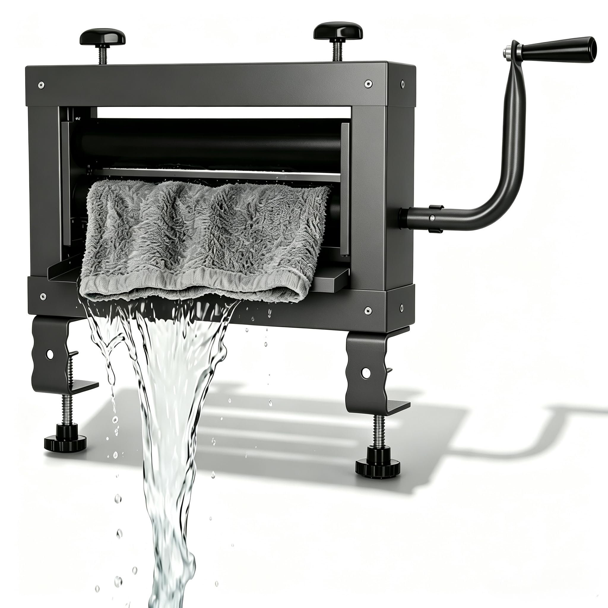 Hand Crank Clothes Wringer, Heavy Duty Portable Laundry Wringer | Dual-knob desi
