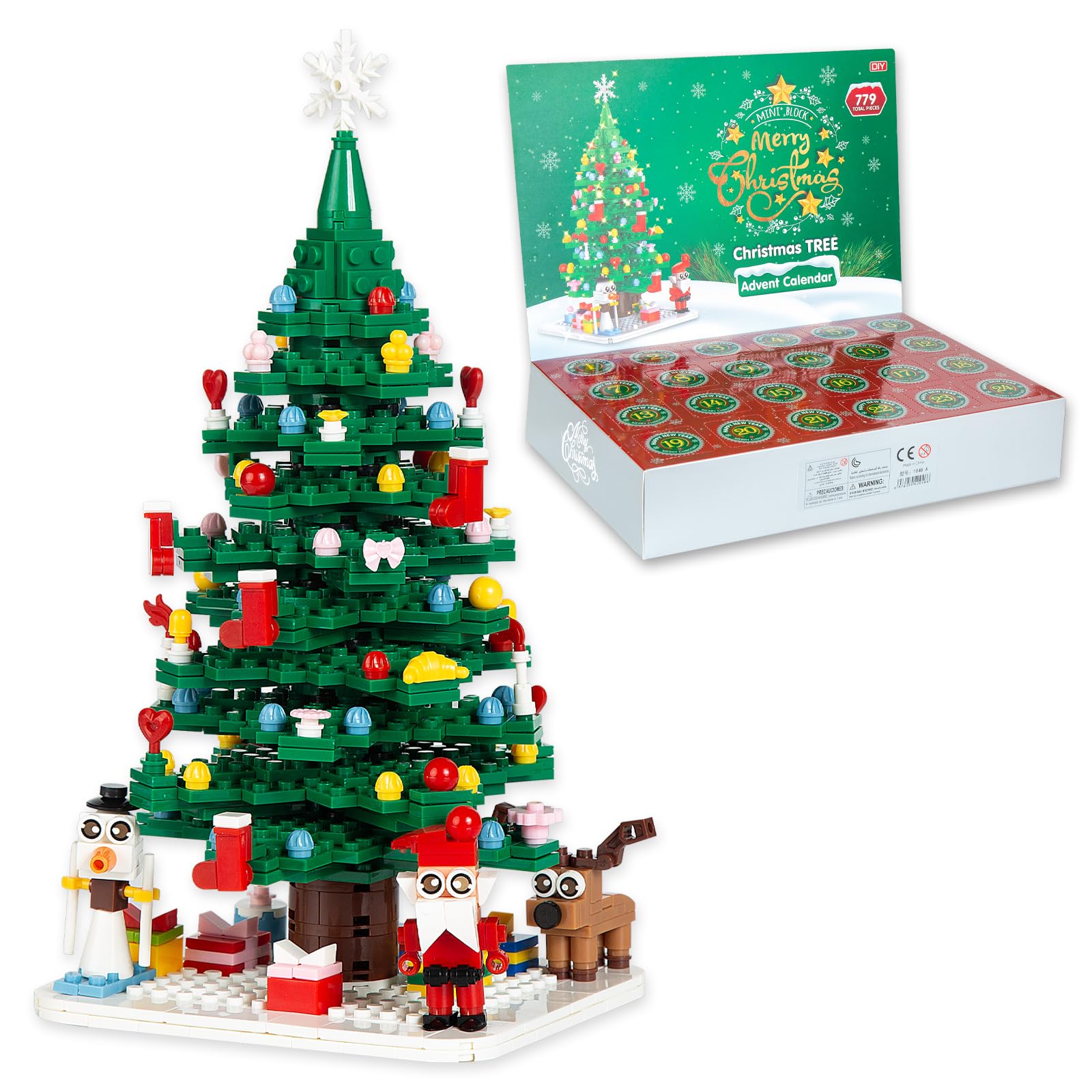 Advent Calendar 2026 Christmas Tree Building Toy Set, Christmas Countdown Calend