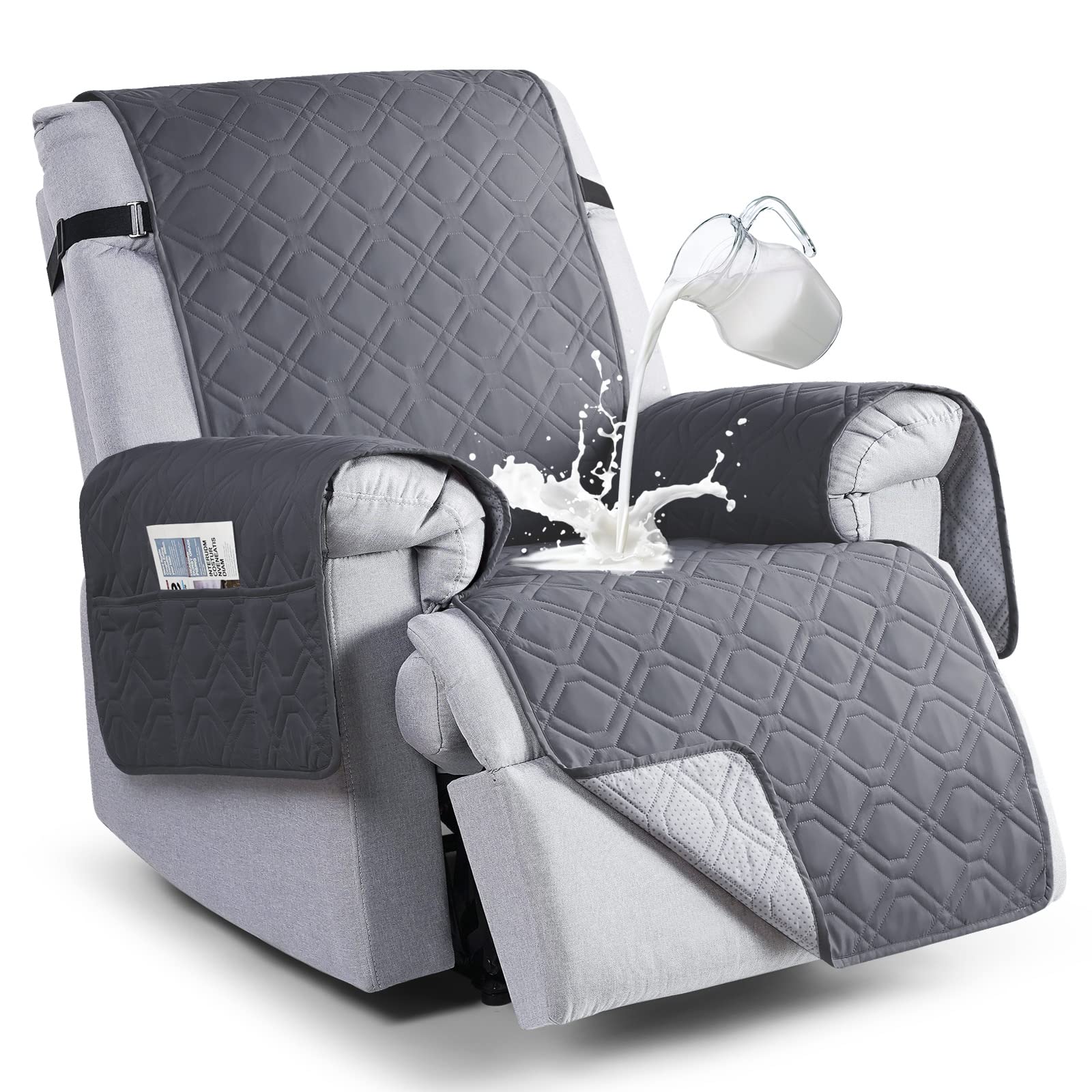 VANSOFY 100% Waterproof Recliner Chair Covers, Recliner Cover Non-Slip Dog Chair