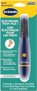 Dr. Scholl's Callus Remover Electronic Foot File, Electric Hard Skin Removal for Feet, Effortless Soft Smooth Skin in Minutes, Perfect for Travel, For Women & Men, AAA Batteries Included