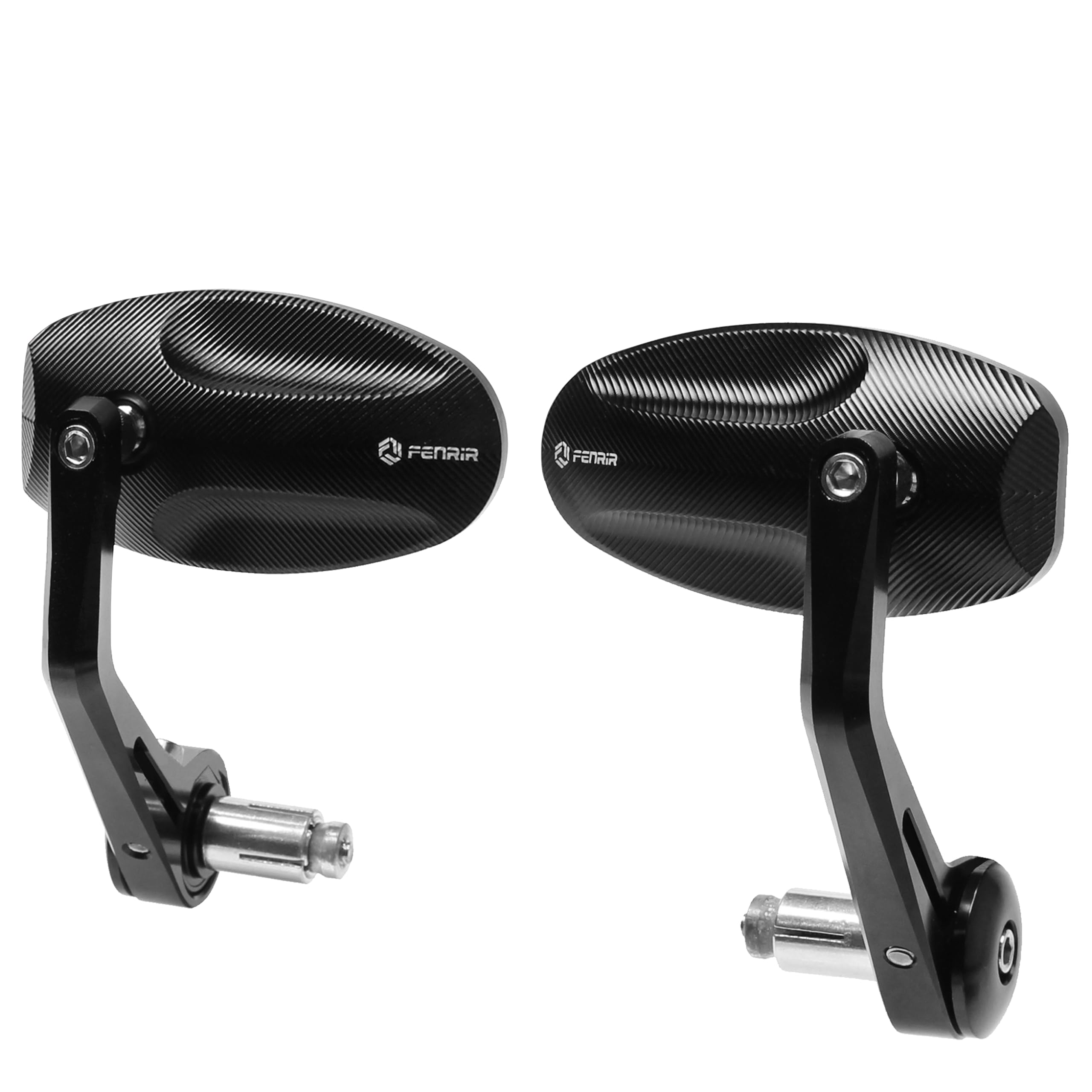 FENRIR Black CNC Bar End Mirrors Motorcycle Mirror Handlebar Aluminum Alloy Retr