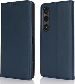 【Hamany】 対応 Xperia 1 vi ケース 手帳型 エクスペリア1 vi ケース カード収納 -ヴィンテージブルー