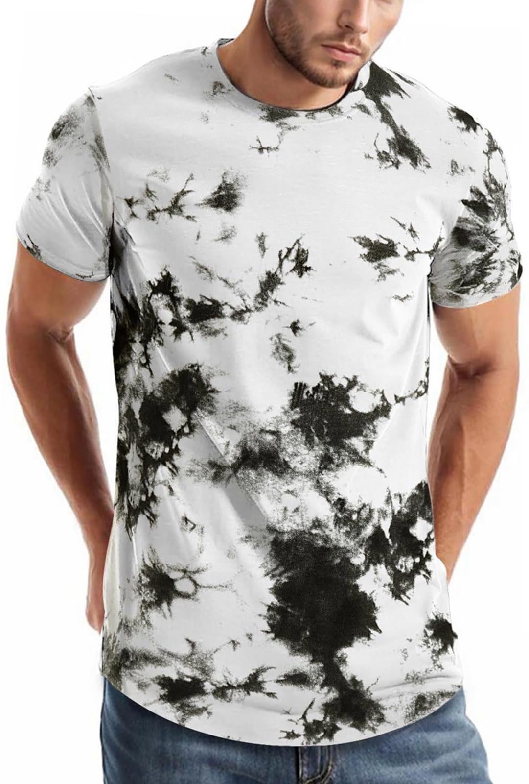 Velinsak Mens T-Shirts Graphic Short Sleeve T Shirts Hip Hop Casual Cool Cotton 