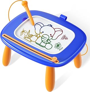 Seimome Toddlers Toys Ages 1-3, Magnetic Drawing Board, Doodle Board Pad Learning and Educational Toys for 18 Months Kids, Birthday Gifts- Dark Blue