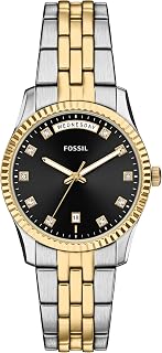 Fossil Women's Scarlette Mini Quartz Stainless Steel Three-Hand Watch, Color: Silver Glitz (Model: ES4317)