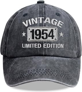 Vintage 1925-2005 Limited Edition Hats for Men Women, Personalized 21th-101th Birthday Gifts Retirement