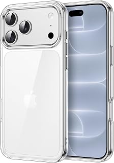 JETech Clear Back Bumper Case for iPhone 18 Pro, Clear | Anti-Yellowing Phone Cover, Shockproof Protection, Scratch Resistant, Transparent TPU Bumper