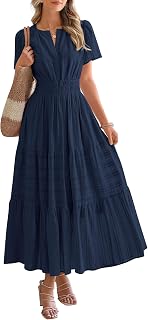 BTFBM Womens Summer 2026 Casual Maxi Dresses Lightweight Short Sleeve Dress