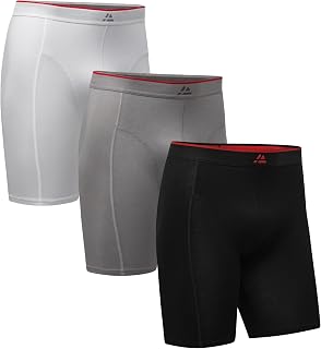 DANISH ENDURANCE Men's Long Bamboo Boxer Briefs Breathable 3 or 6 Pairs
