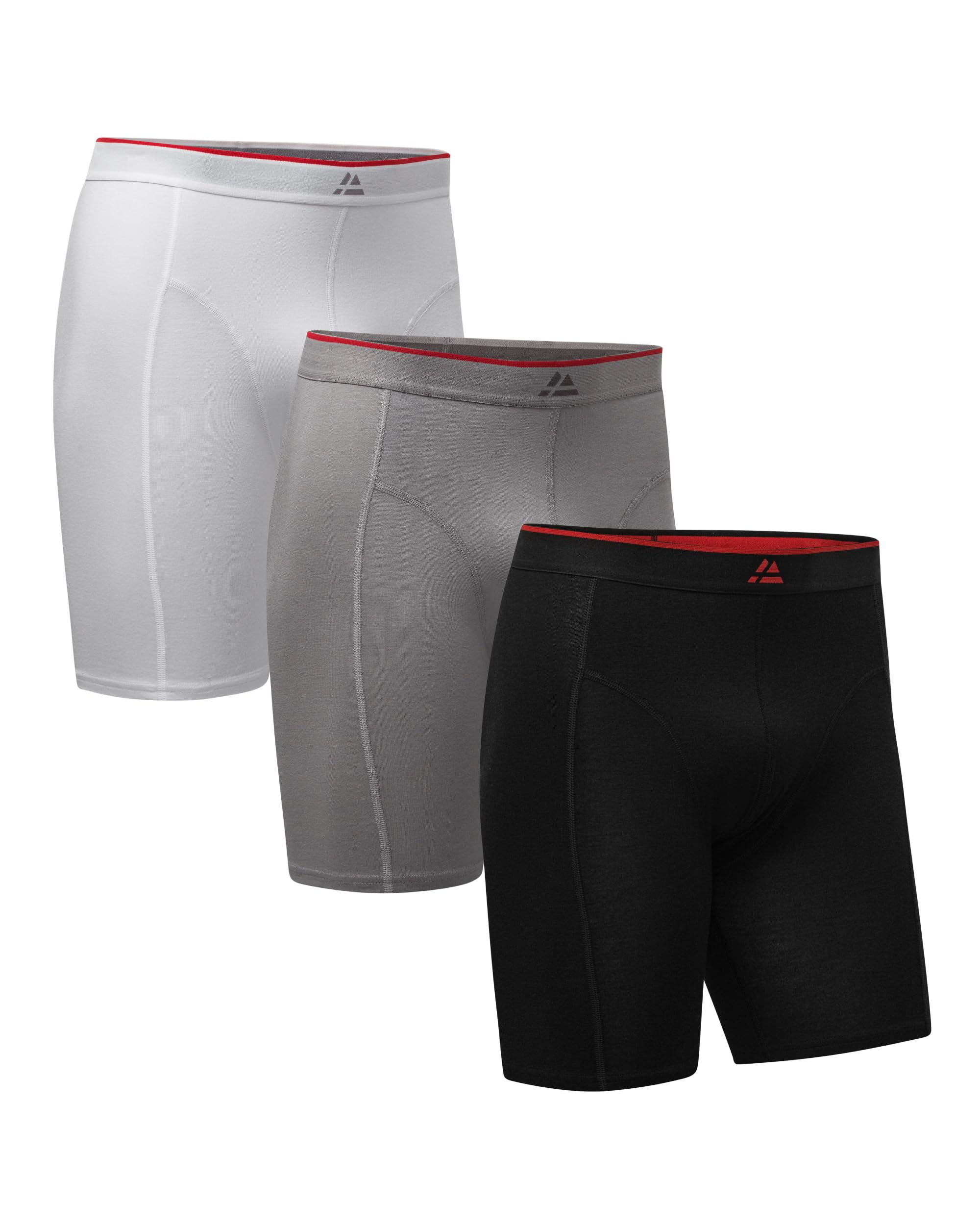 DANISH ENDURANCE Men's Long Bamboo Boxer Briefs Breathable 3 or 6 Pairs