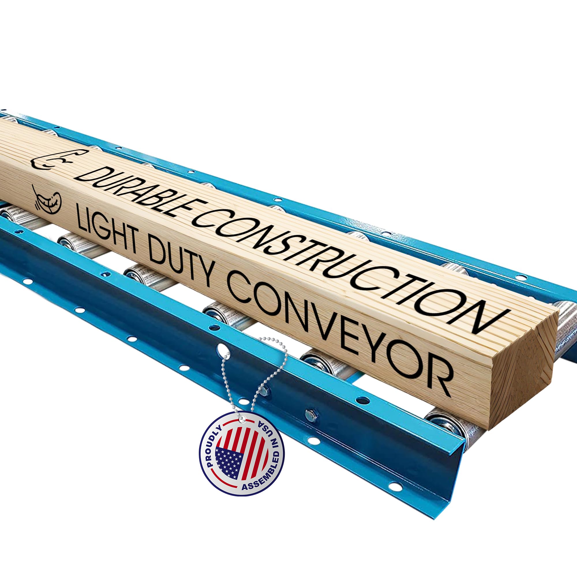 Ultimation Light-Duty Gravity Conveyor, Rollers & Frames - 18"W x 5'L x 6"C | 1.