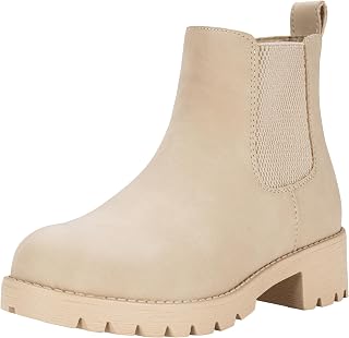 Women's Chelsea Ankle Boots Pull-On Low Heel Booties 9607