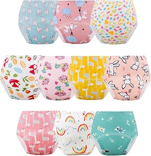 Toddler Potty Training Underwear for Boys Girls, Learning Training Pants | 10 packs, 2-4T, Cotton-Spandex, Reusable for Small Accidents