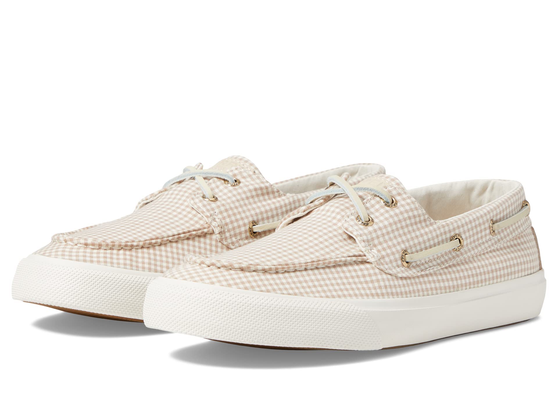 Sperry Men's Bahama II Seasonal Sneaker, White Gingham, 12