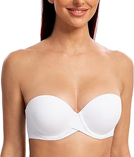 MELENECA - Women's Silicone Push Up Strapless Bra