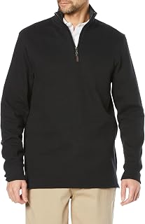 Amazon Essentials Men's French Rib Sweater, Quarter Zip