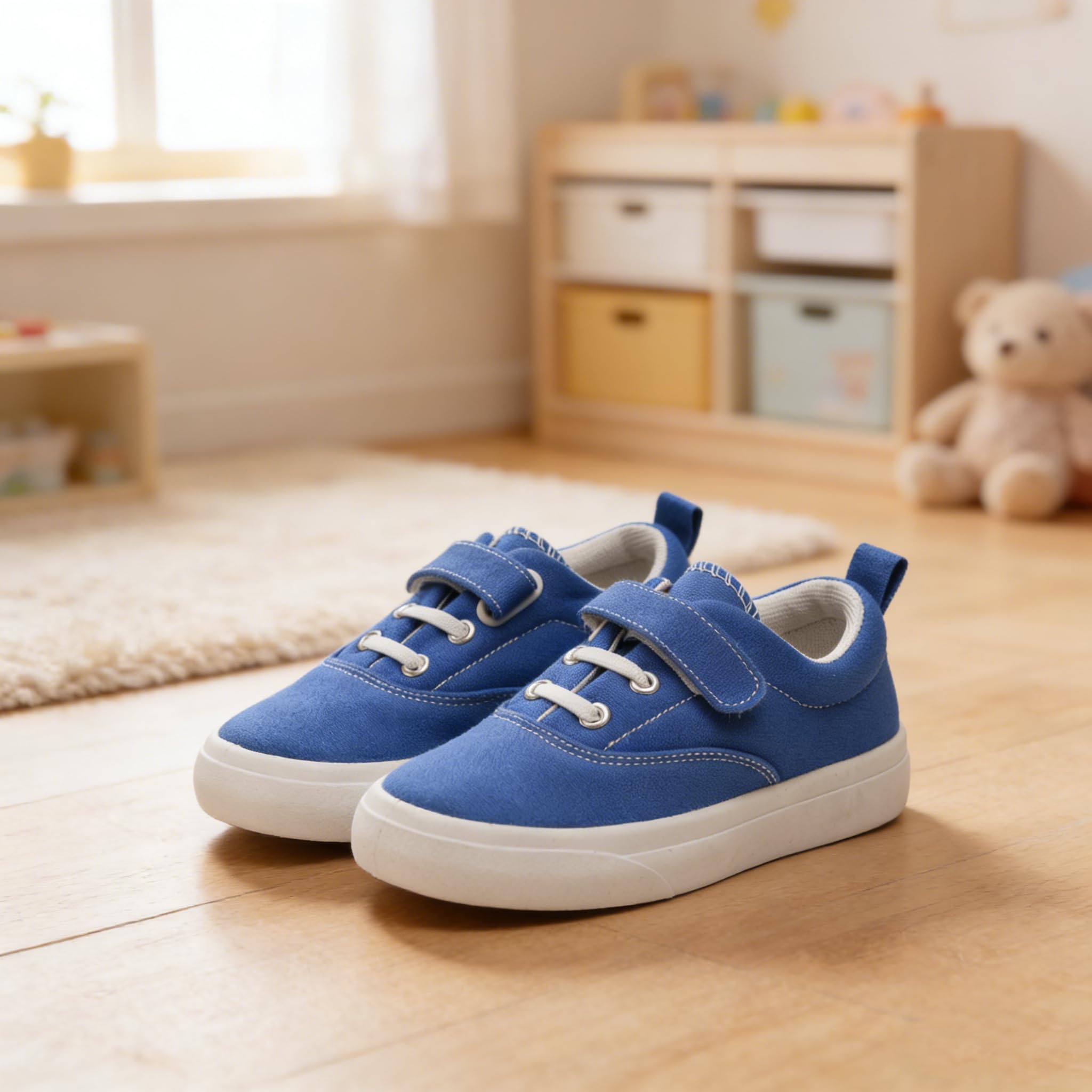 Canvas Sneakers for Boys and Girls, Toddler Kids Walking Shoes, Lightweight, Bre