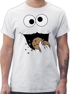 Shirtracer - Men's T-Shirt - Carnival & Fancy Dress - Biscuit Monster - Biscuit Monster Cookie Crumbs Fancy Dress Group Monster