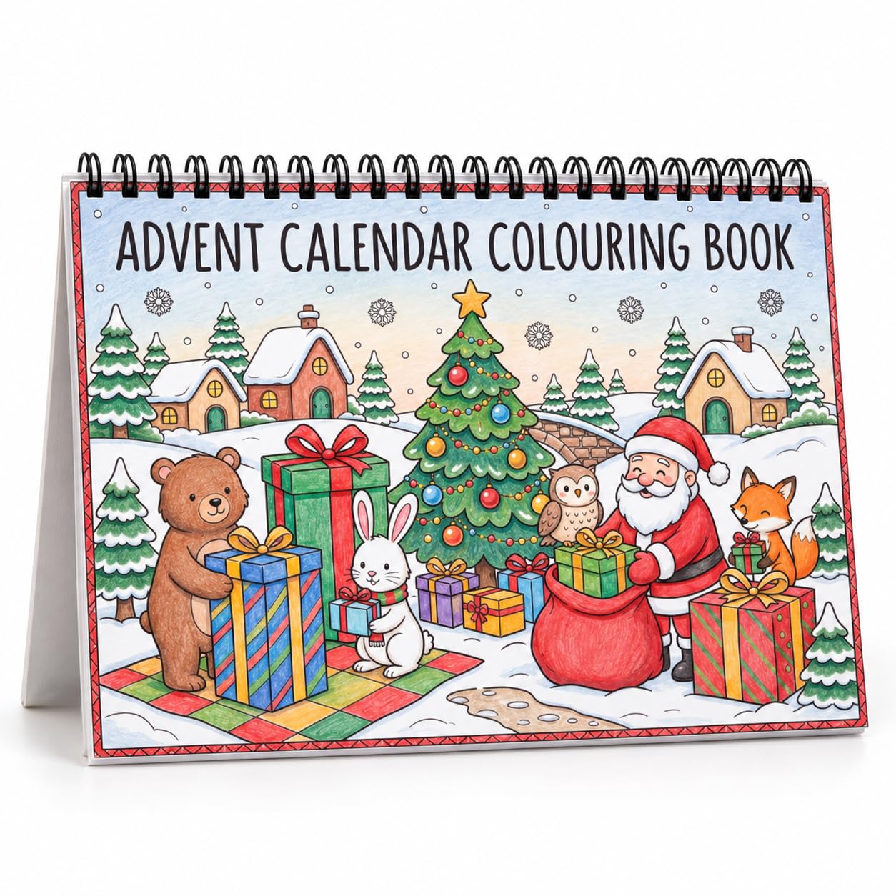Advent Calendar - Mindfulness Colouring Advent Book 24 Christmas Countdown | Emb
