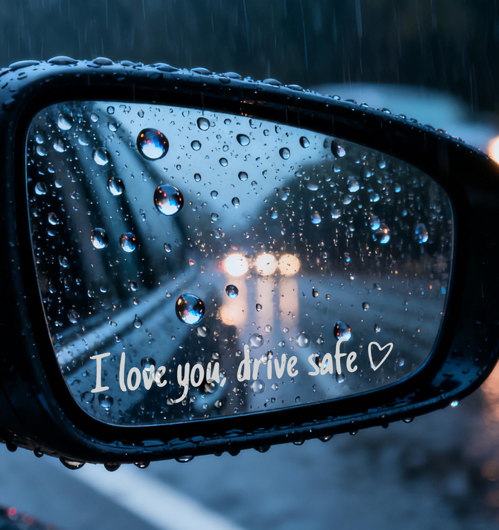10PCS I Love You Drive Safe Mirror Sticker, I Love You Drive Safe for Car Window
