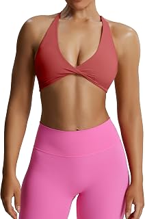 Aoxjox, Sienna Women's Sports Bra Backless Padded Low Impact Yoga Tank Top