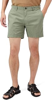 Amazon Essentials Men's Flat Front Comfortable Stretch Chino Shorts Slim Fit 13cm