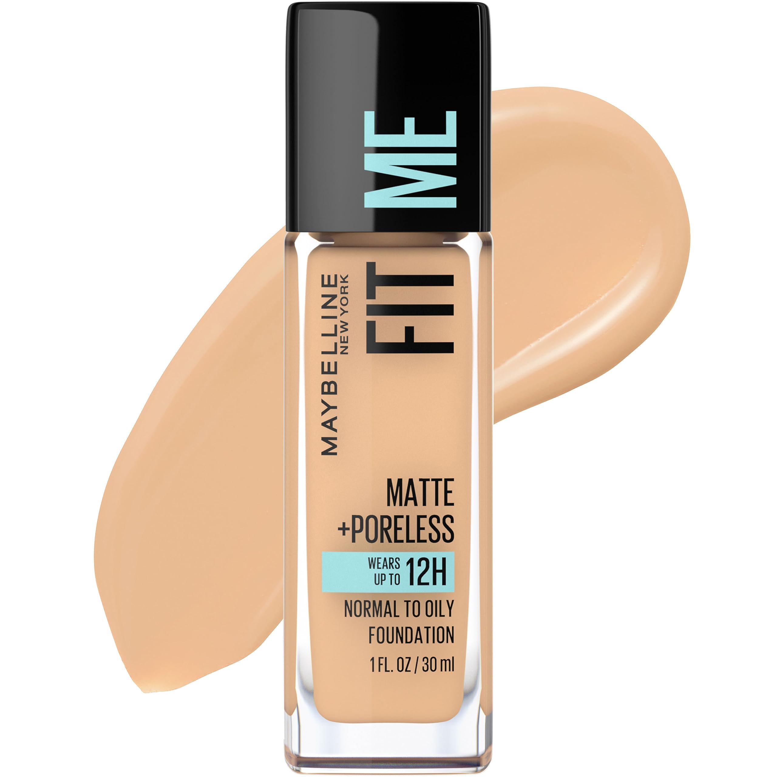 Maybelline Fit Me Matte + Poreless Liquid Oil-Free Foundation Makeup, Natural Be