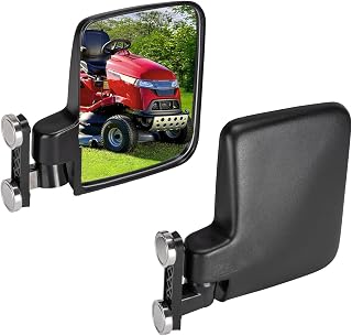 KEMIMOTO Magnetic Side Mirrors 220Lbs Golf Cart Mirror Tractor Mirror | Compatible with UTV Golf Cart Tractor Forklifts, Vibratory Rollers, Compactors, Zero Turn Mowers