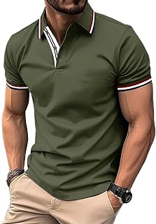 SwissWell Men's Polo Shirt Short Sleeve Golf Polo Shirt Summer Lightweight Breathable Work Casual T Shirt