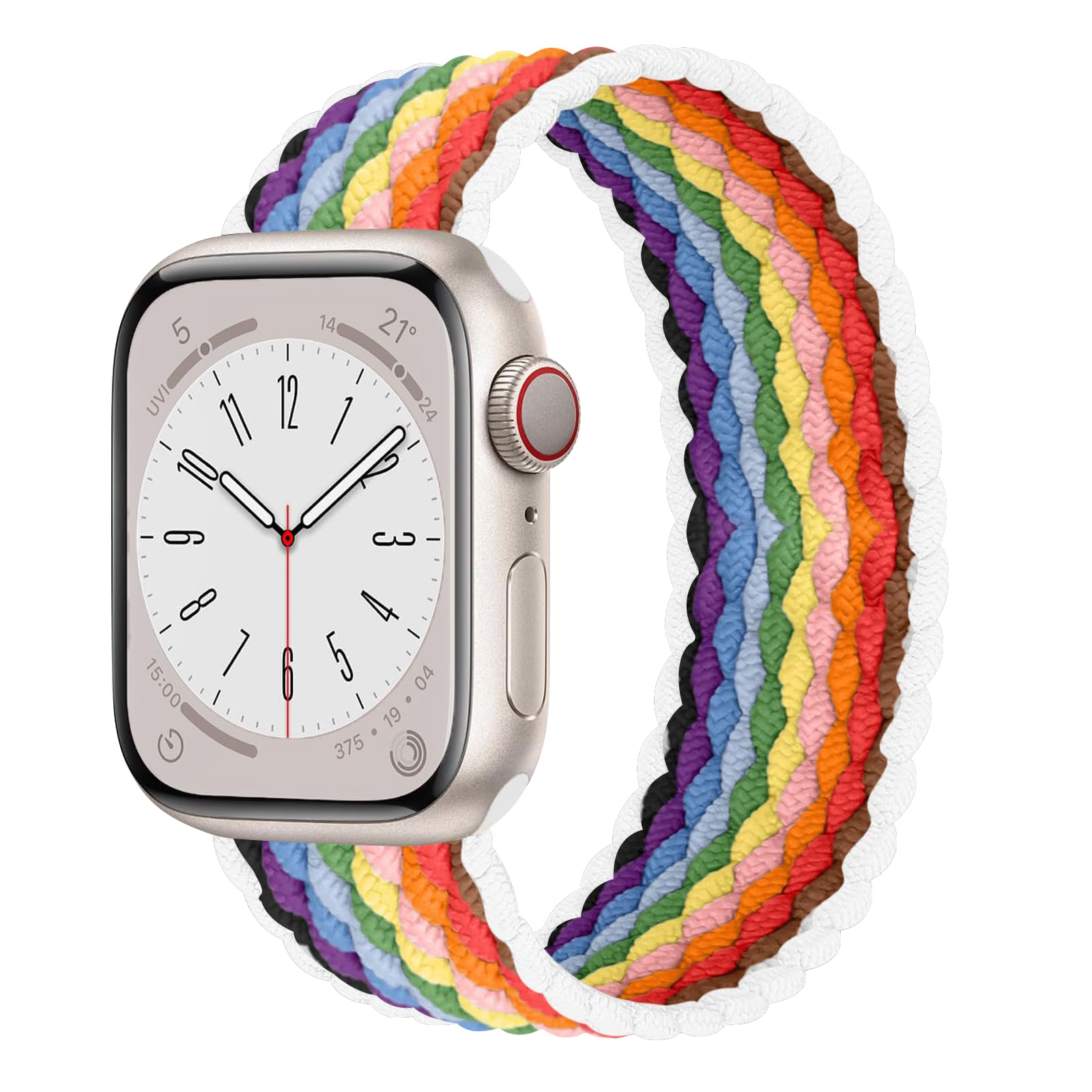 Cinturino intrecciato Solo Loop compatibile con Apple Watch da 38 mm, 40 mm, 41 