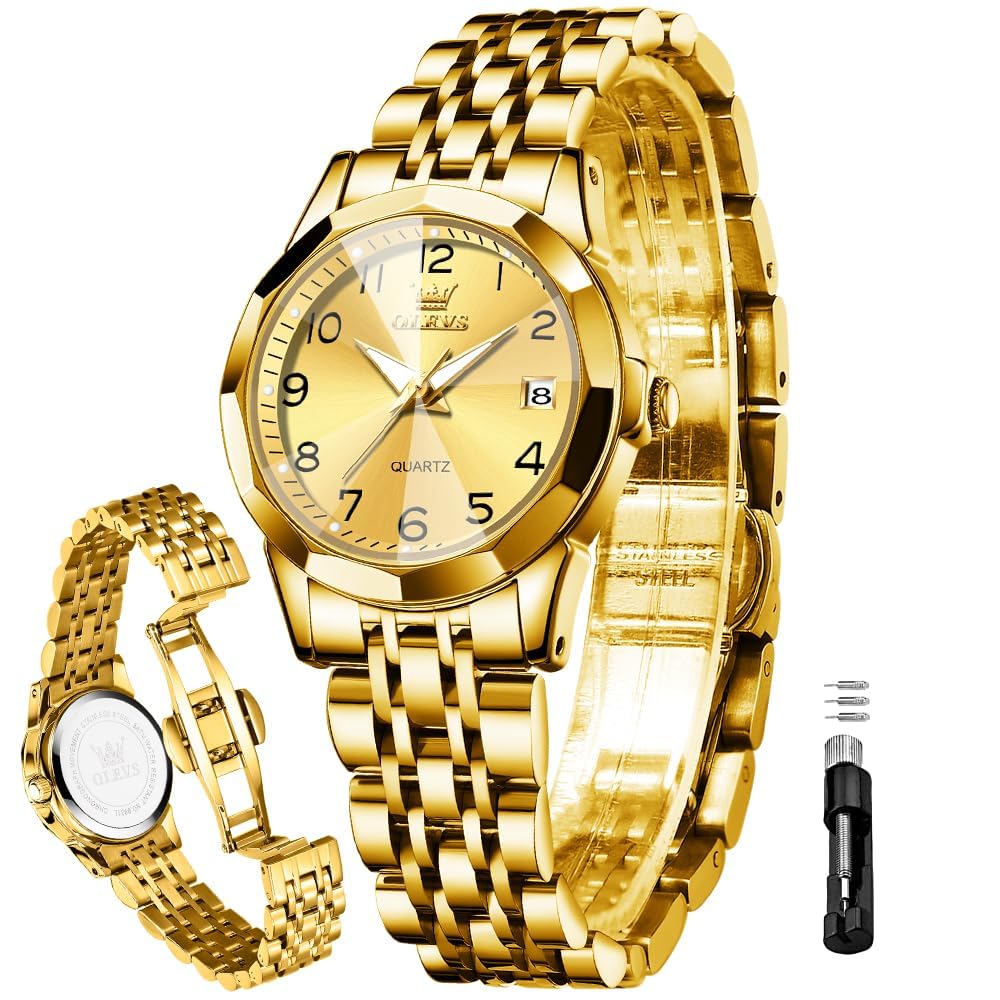 OLEVS Women's Original Fashion Ultra Thin Minimalist Silicone Band Waterproof Sl