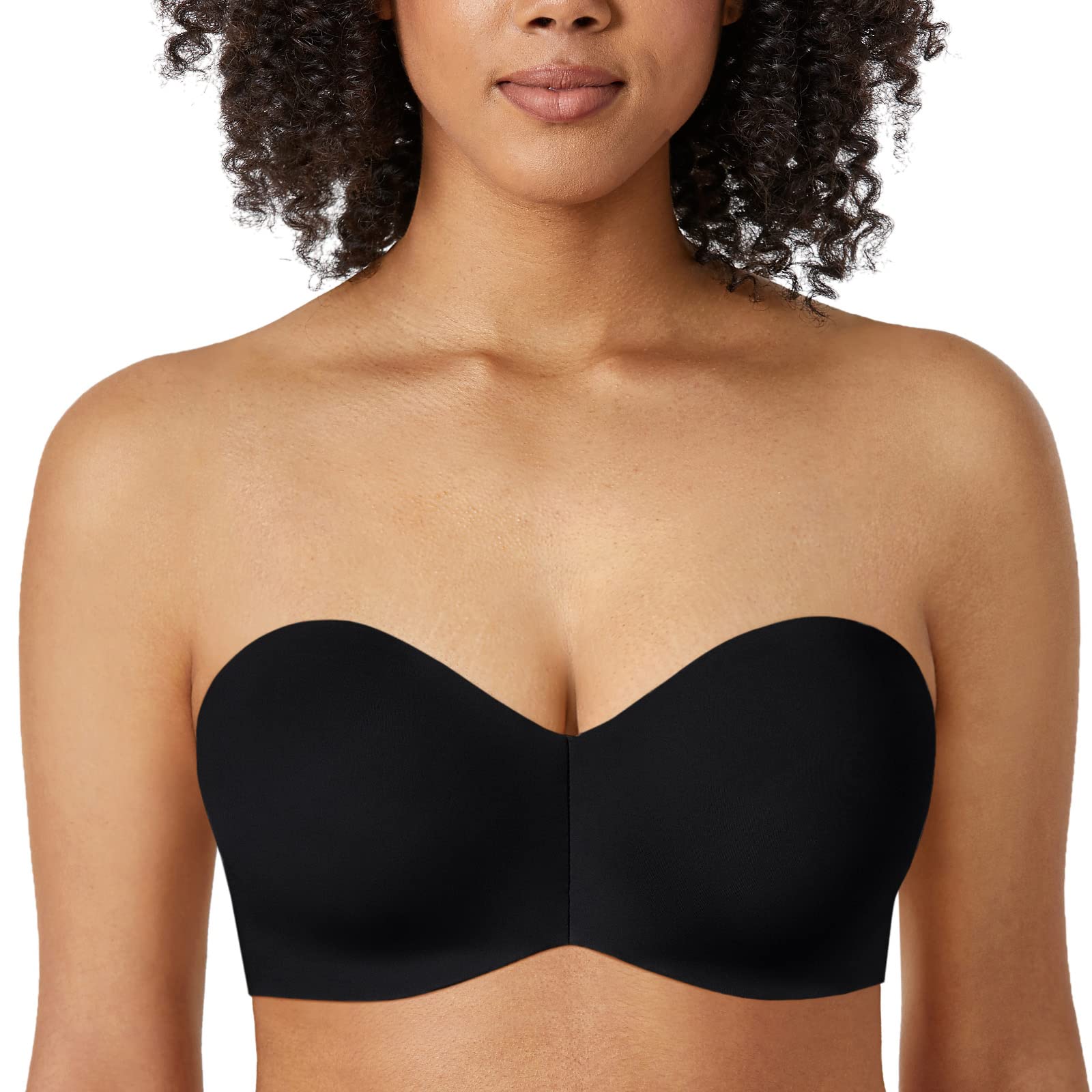 [DELIMIRA] Strapless Bra Large Size Won't Fall Down Underwire Unpadded Seamless 