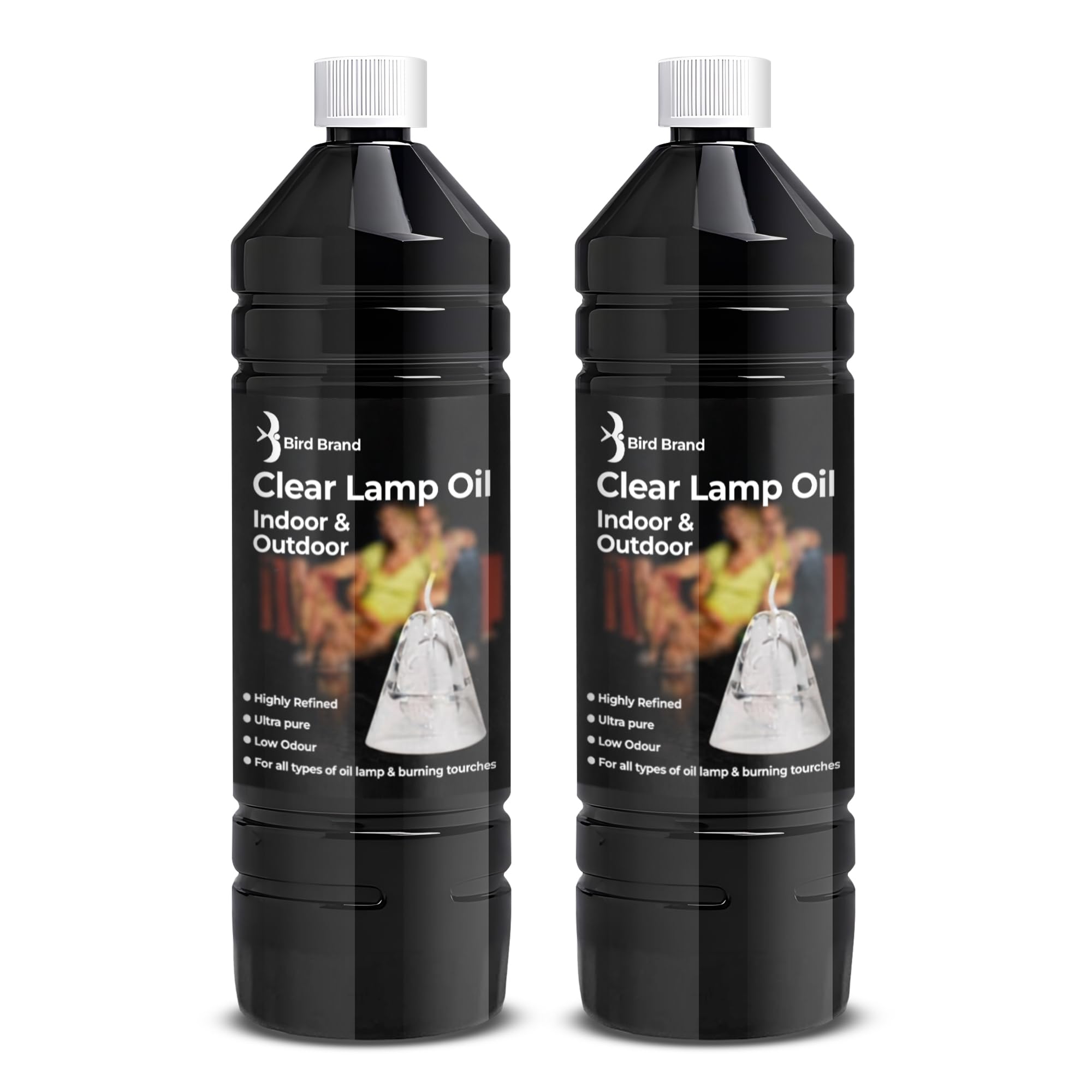Quebec Clear Lamp Oil 2 x 1L – Clean Burning for Indoor & Outdoor Oil Lamps, Lan
