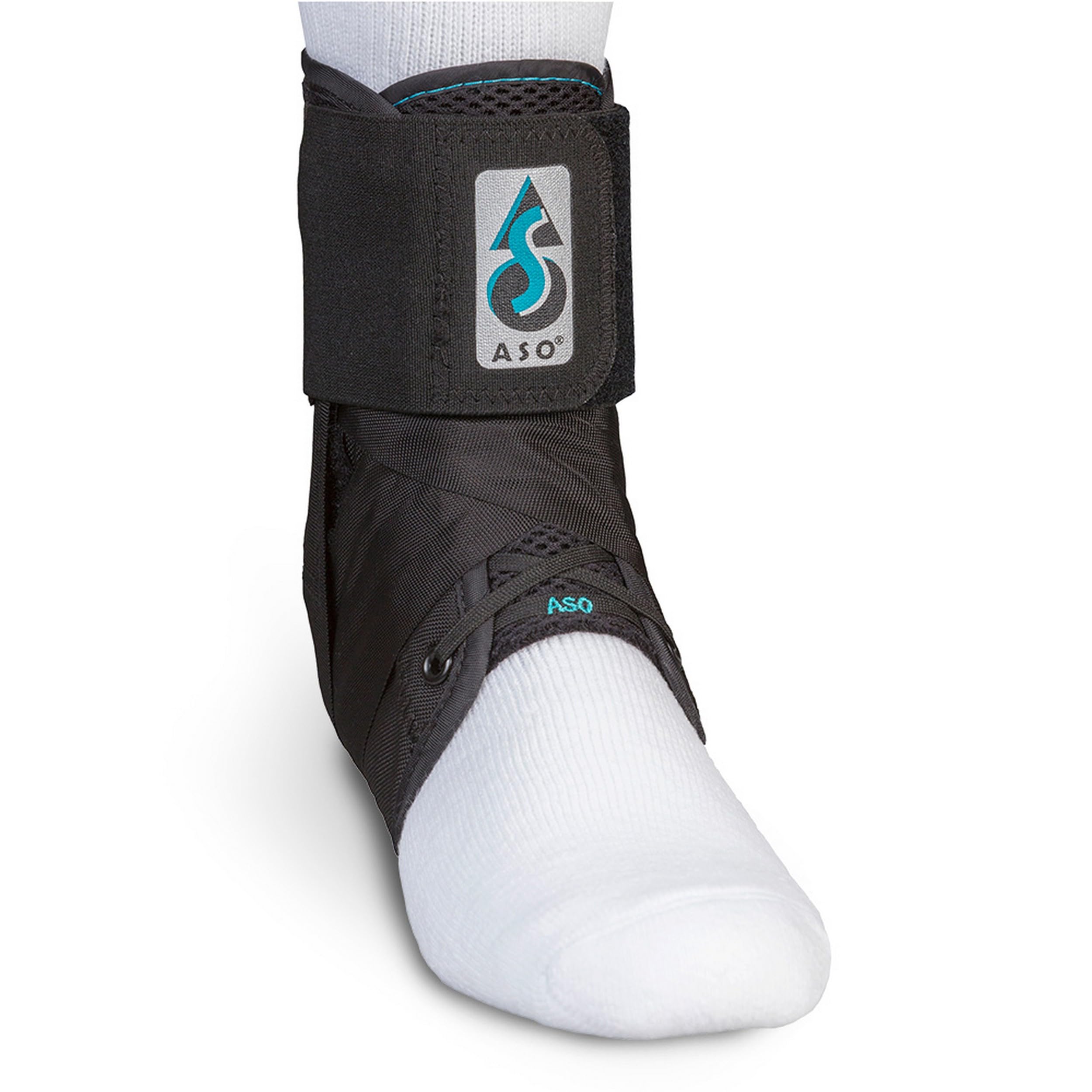 Med Spec ASO Ankle Stabilizer Lace Up Ankle Brace Sprain Support Black, MD | Ank