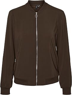 VERO MODA Women's Jacket Blouson Fly Away Collar Zipper Lightweight Jacket Versatile