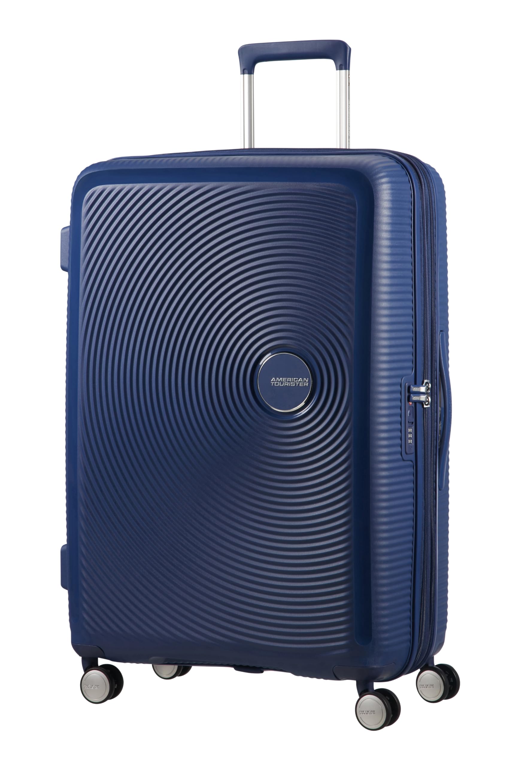 American Tourister Soundbox Spinner L Expandable Case, 77 cm, 97/110 L, Blue (Mi