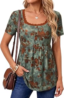 Women's Scoop Neck Short Sleeve Tunic