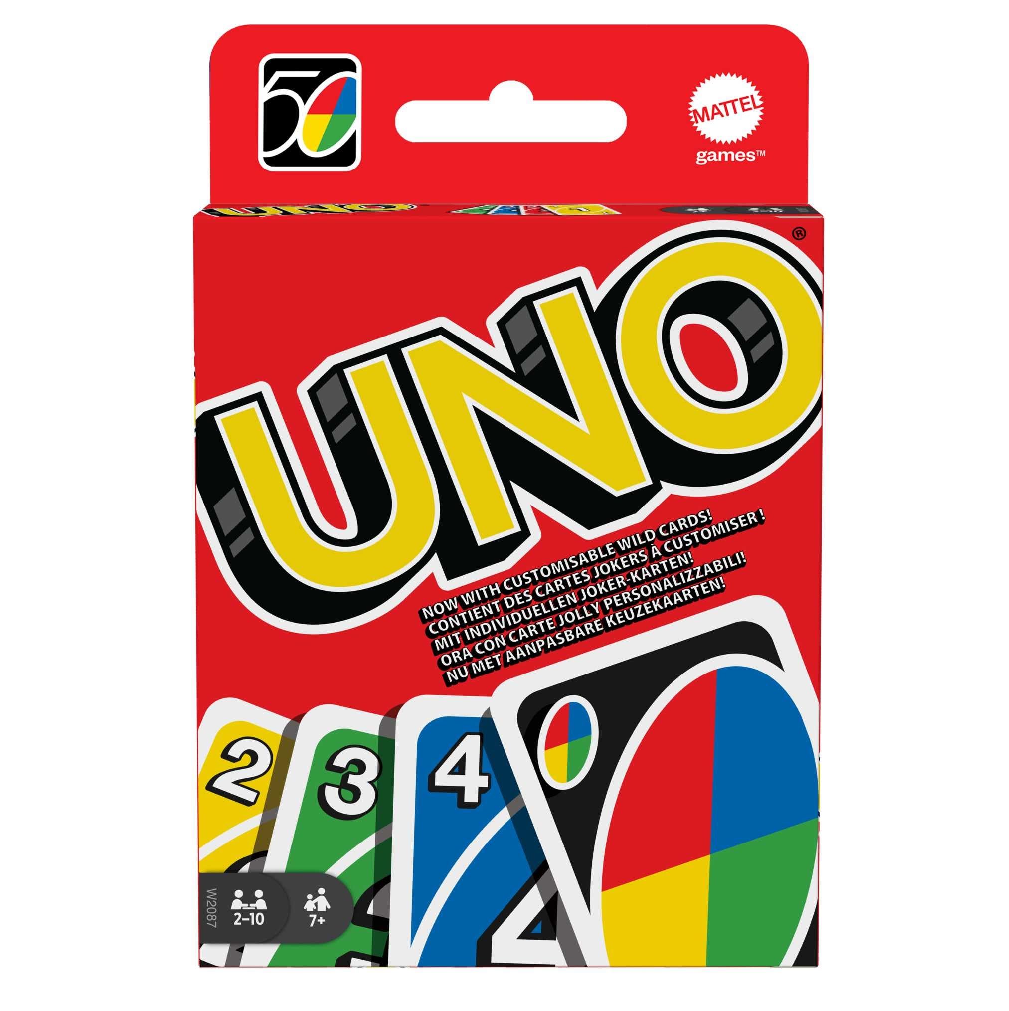 Mattel Games UNO Card Game, 7+ Years, 2-10 players | UNO game with classic combi