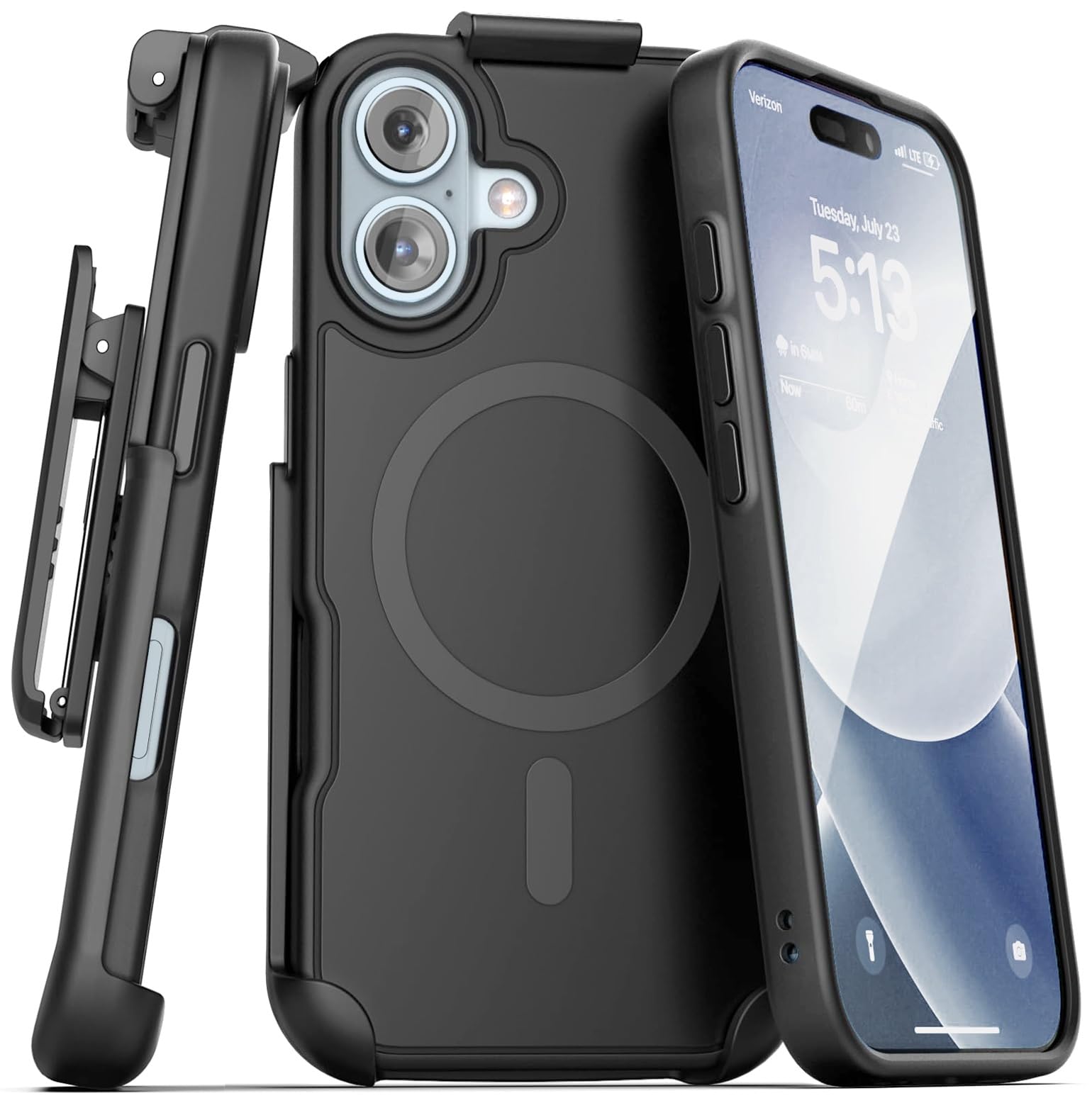 Encased SlimShield for iPhone 16 Belt Clip Case with Phone Holster (Compatible w