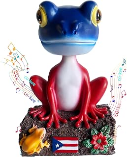 Puerto Rico Gifts, Puerto Rico Souvenir Coqui Bobblehead Music Box, 7.9 in