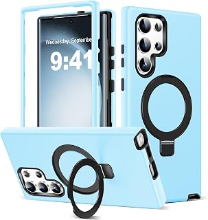 Case for Samsung Galaxy S23 Ultra with Stand,6.8" Blue