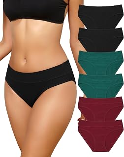 Cotton Underwear Women Hipster Soft Bikini Panties Cheeky 6 Pack