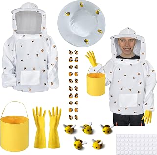 139Pcs Bee keeper Costume adult Set For Hallween cosplay Including Cosplay Jacket with Beekeeper hat