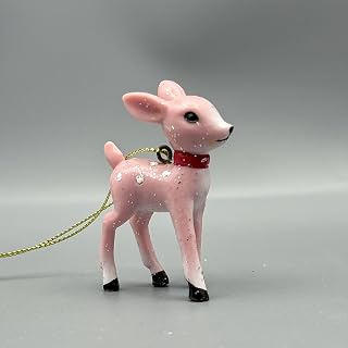 1 Pcs Lovely Pink Fawn Plastic Contemporary Pendant Mother's Day Valentine's Day Perfect Home Decor Hanging Ornament Decoration