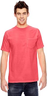 Comfort Colors Mens Pigment-Dyed Shirt - NEON RED ORANGE ss6030 M